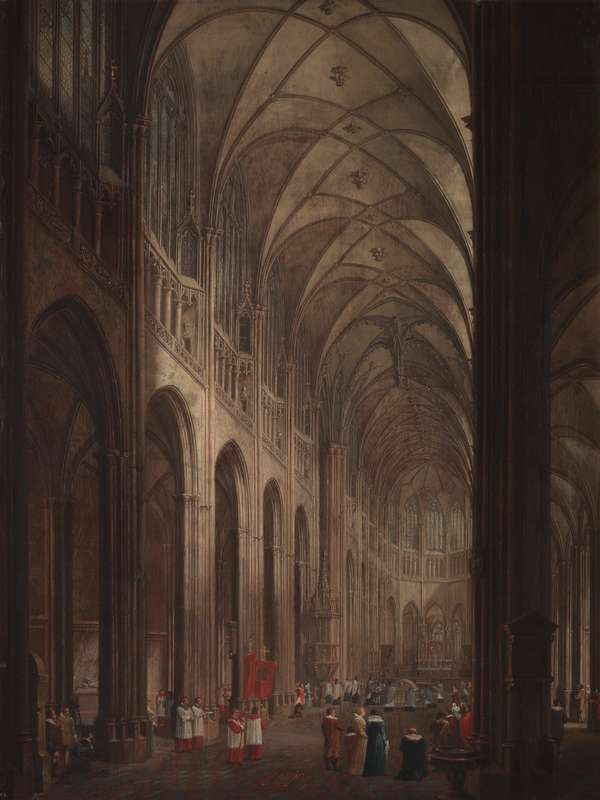 Ludvik Kohl's idealized interior of Saint Vitus Cathedral in Prague